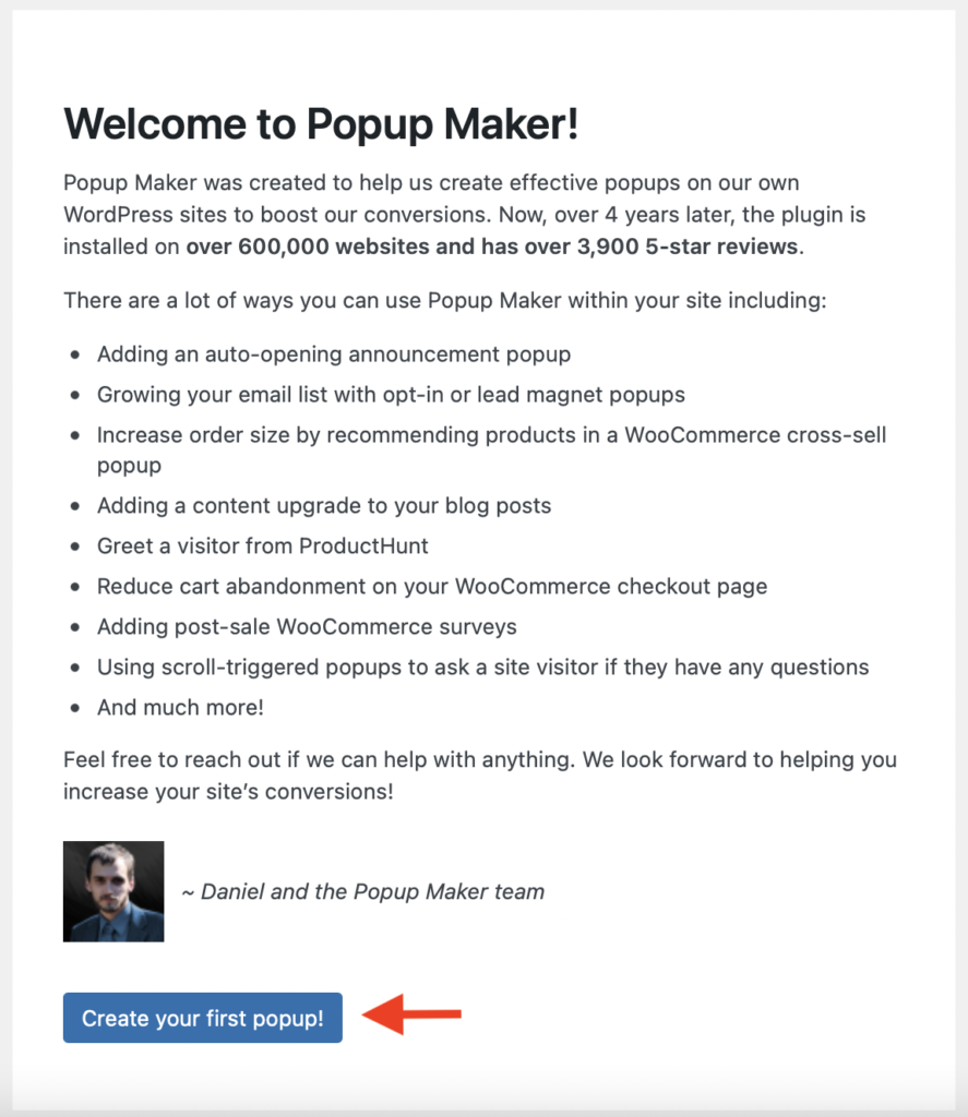 WordPress Popup Maker Create your first popup